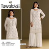 Tawakkal 1314 Heavy Chinon With Embroidery Work Top With Sharara Dupatta Wholesale In India